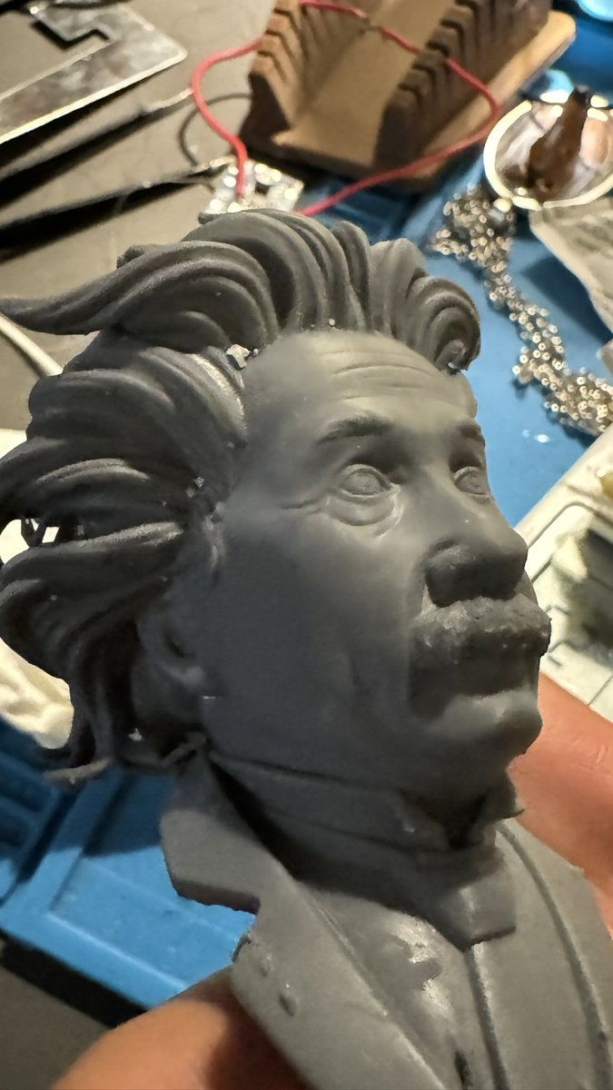 Einstein resin print close-up details