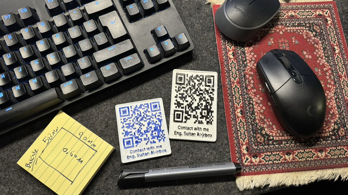 3D printed QR business card concept