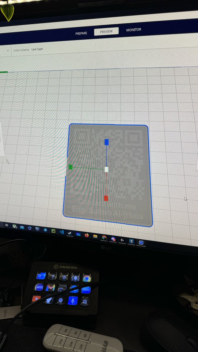 Finished 3D printed QR business card