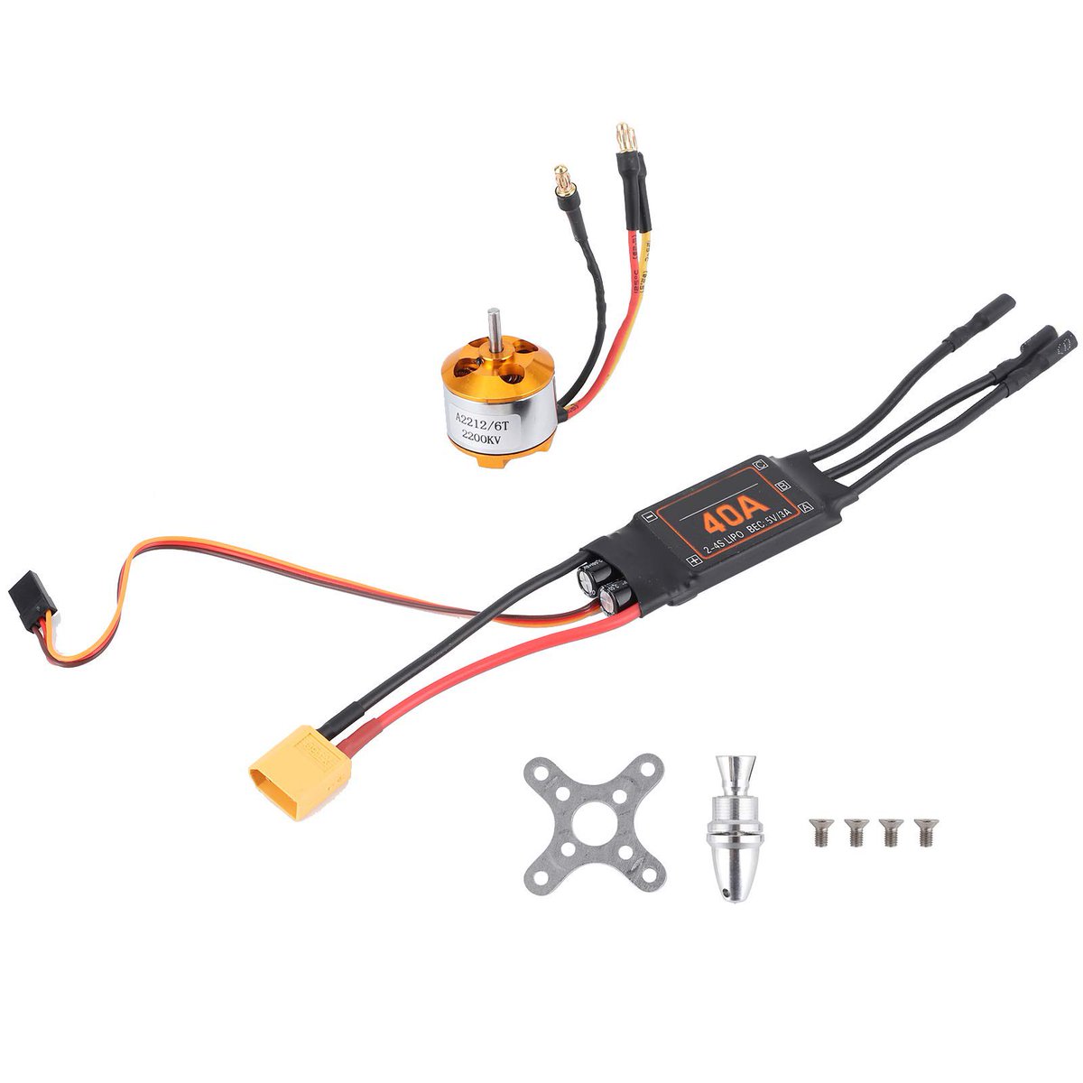 Electronic speed controller connected to drone motor
