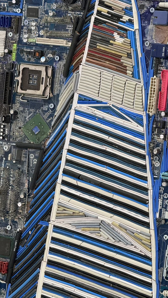 Electronic components used in artwork