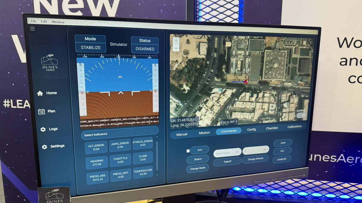 Dunes Aero booth at LEAP 2024